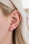 Heliophilia Silver Pendientes de Plata de Ley 925 en Oro Rosa y Negro
